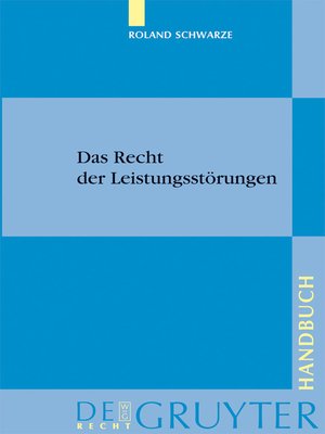 cover image of Das Recht der Leistungsstörungen